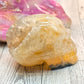 Yellow Druzy Agate Skull - alternate view