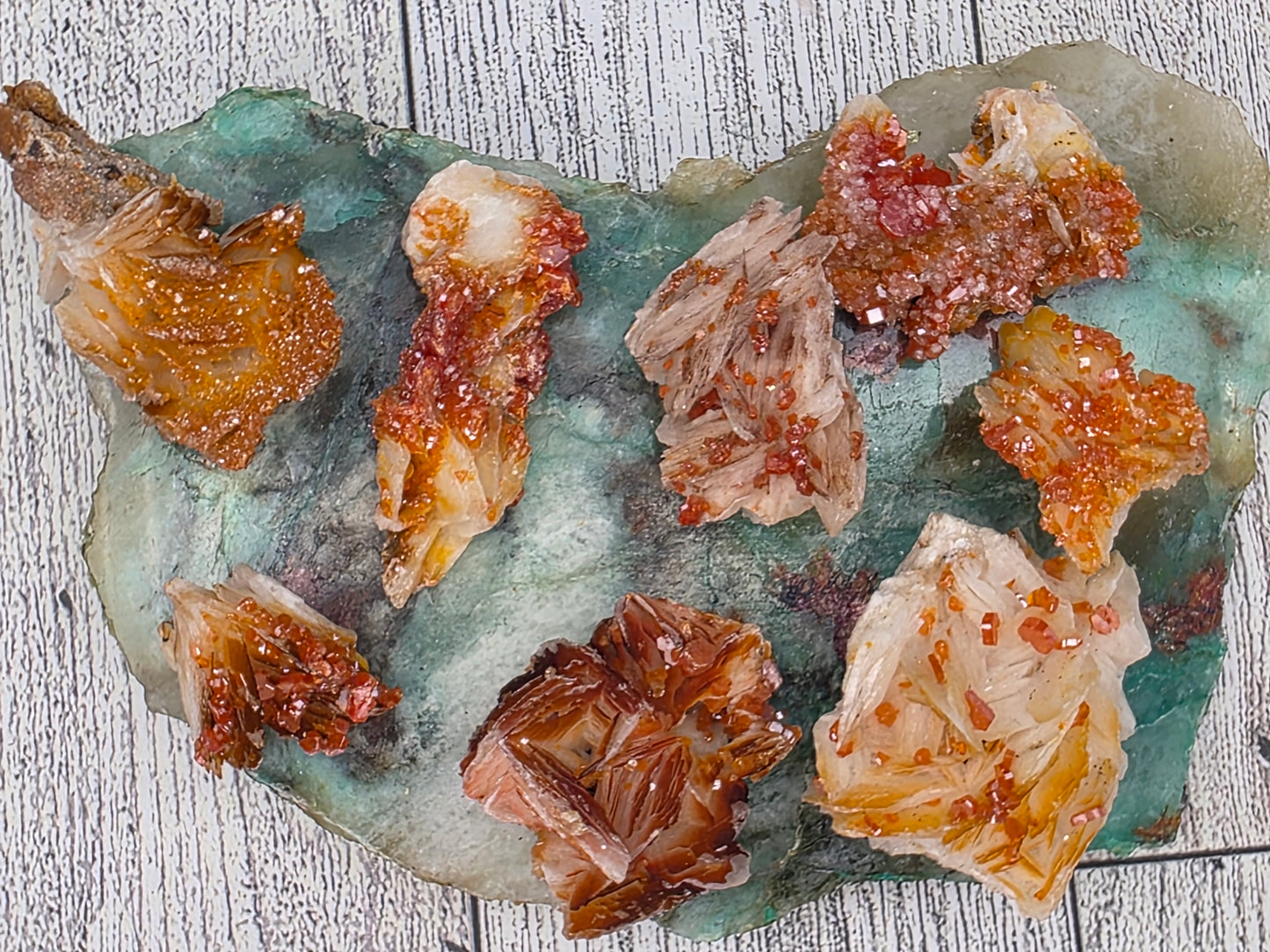 Vanadinite on Barite Specimen