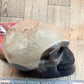 Large Banded Agate Druzy Skull - size reference