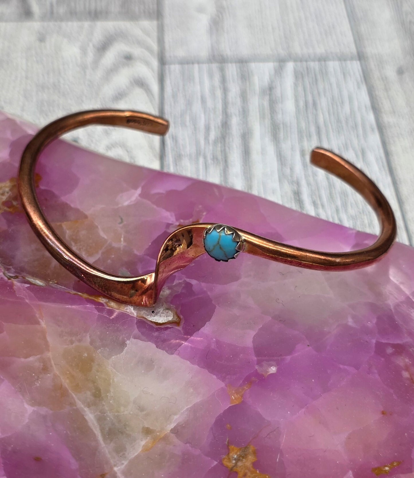 Turquoise And Copper Cuff Bracelet