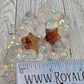 Crystal Star Earrings - size reference