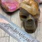 Dark Gray Agate Druzy Skull - alternate view