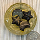 Golden Sheen Obsidian Moon or Star