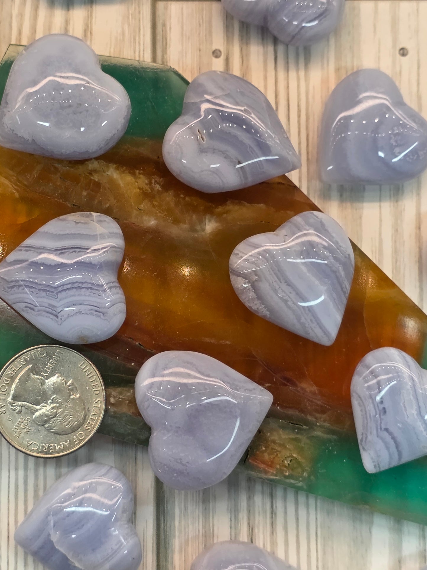 Blue Lace Agate Heart