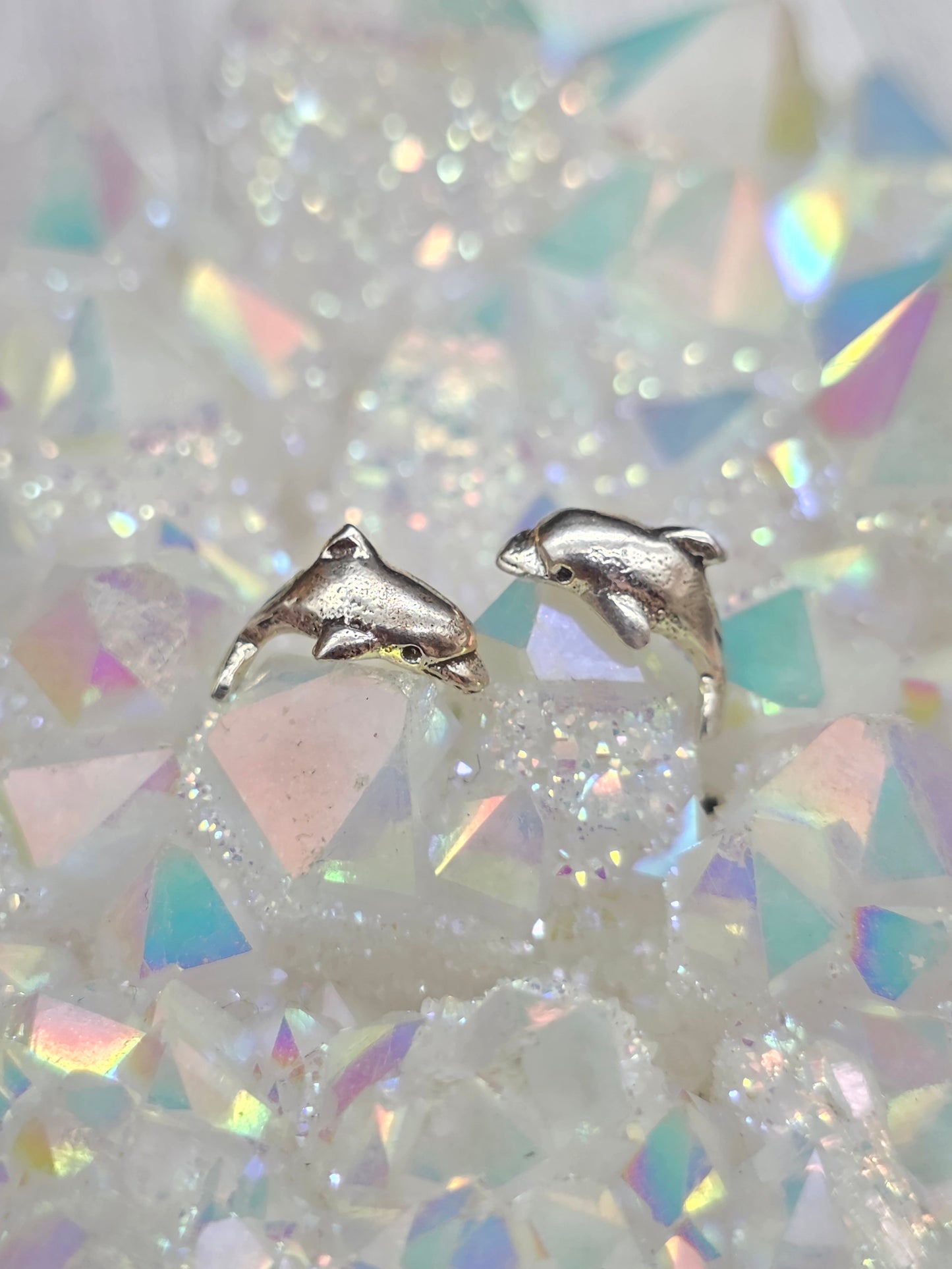 Sterling Silver Dolphin Post Earrings