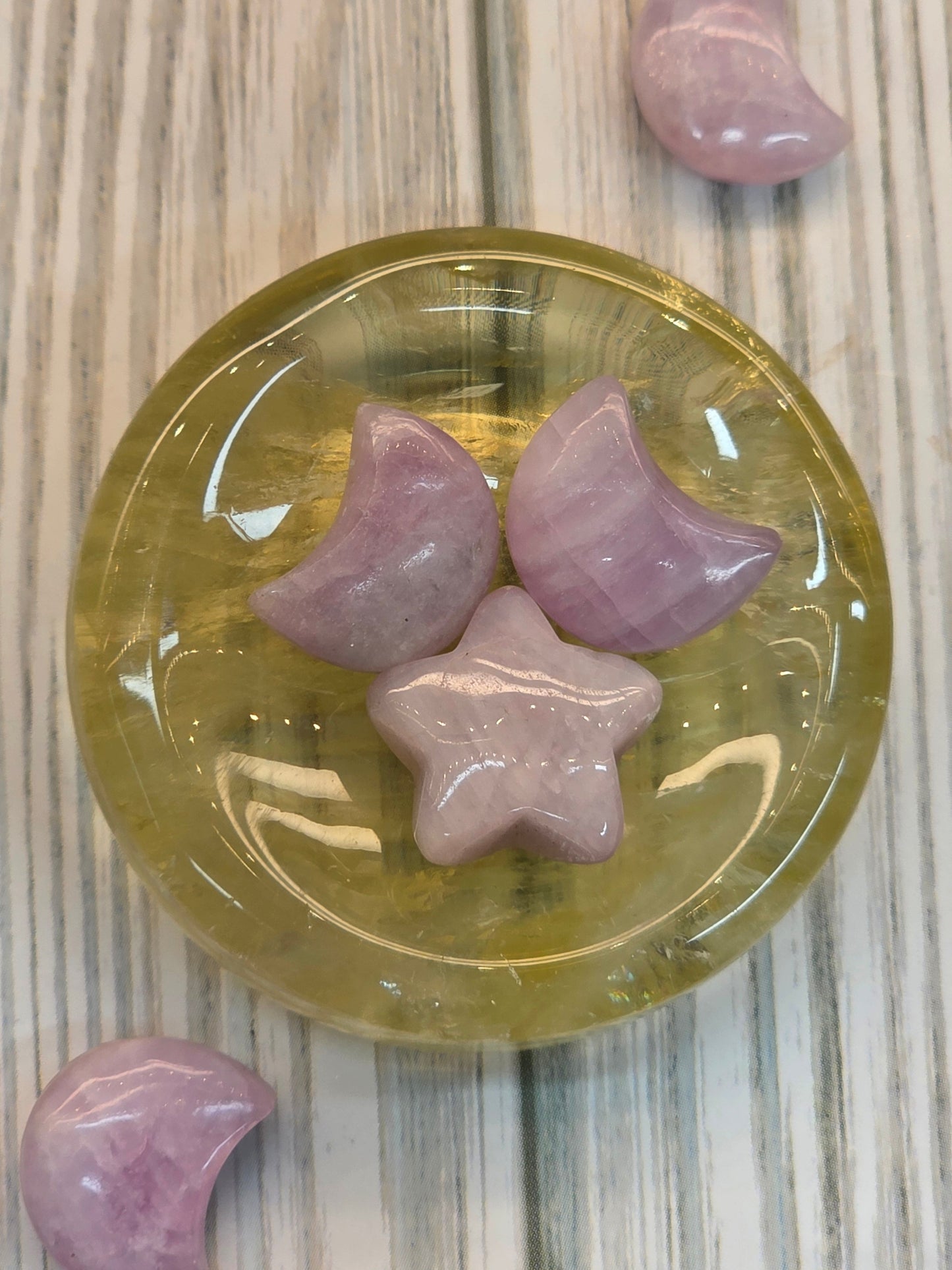 Kunzite Moon and Stars