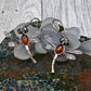 Amber Dragonfly Hook Earrings