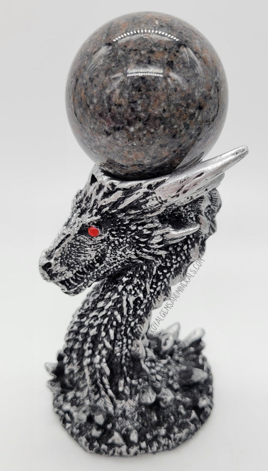 Silver Dragon Sphere Stand