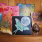 Reiki Luna Moth Sticker Cho Ku Rei with Moon Magic Reminder - alternate view