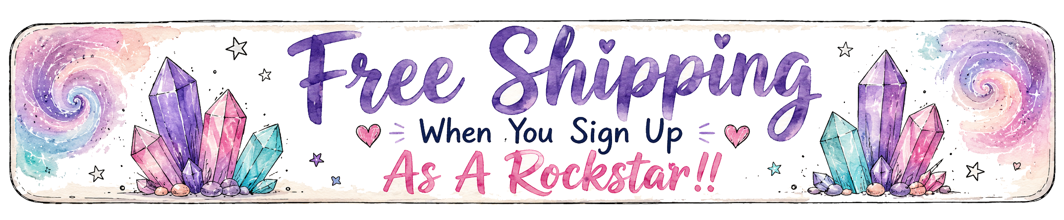 Free Shipping when you sign up as a Rockstar